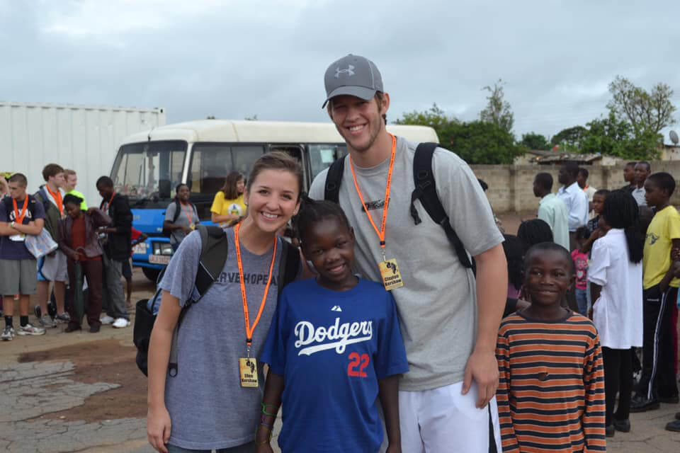 Clayton & Ellen Kershaw with Arise Africa students Clayton & Ellen Kershaw with Arise Africa students