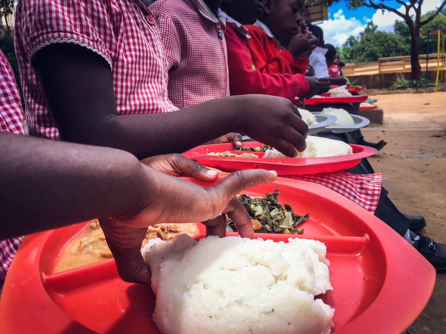 Children eating a meal Children eating a meal